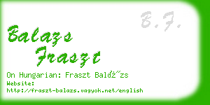 balazs fraszt business card